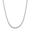 Black Bow Jewelry 4.4mm, Sterling Silver Oval Solid Rolo Chain Necklace - 3 of 4