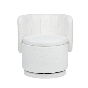 attop 360° Swivel Storage Sofa Chair, Modern Rotating Lounge Chair with Hidden Compartment for Living Room & Bedroom - 1 of 4