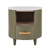 Christopher Knight Home Emmie Modern Round Nightstand with Storage Drawer and Open Shelf - 2 of 4