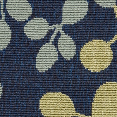 Caribbean Bliss Square Hand-Knotted Rug in Lush Blue, 63"