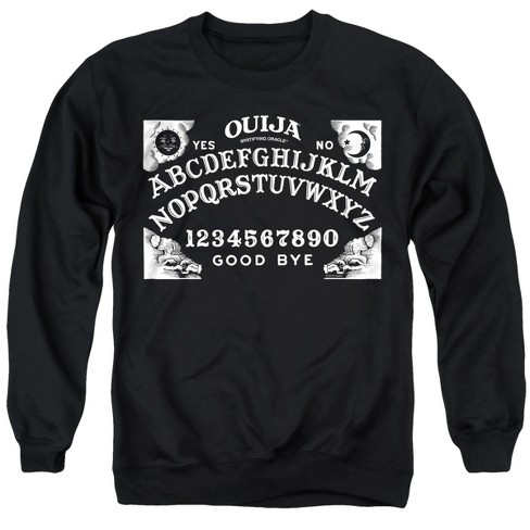 Ouija Board On Black Unisex Adult Crewneck Sweatshirt Black 2x Large
