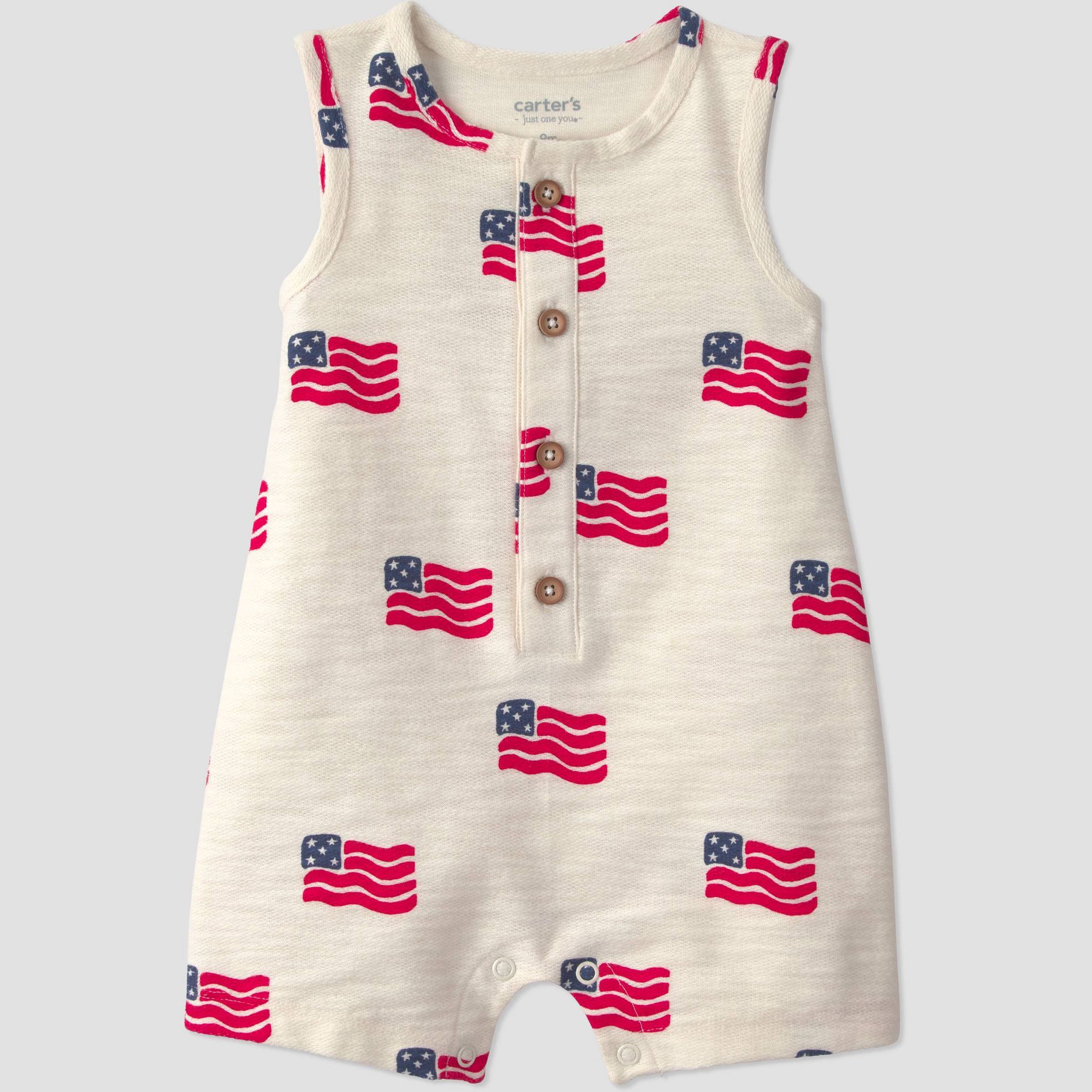 Carter's Just One You® Baby Boys' USA Americana Romper - Cream