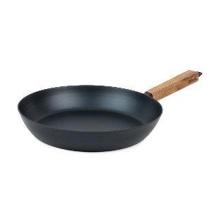 Alva Cookware Forest Nonstick Carbon Steel Frying Pan Skillet, Stay Cool Acacia Wood Handle, Pre-Seasoned, Non Toxic Cookware, Electric Skillet - 1 of 4