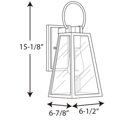 Antique Bronze Glass Pane Outdoor Wall Lantern