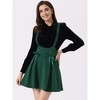 Allegra K Women's High Waist A-Line Lace Up Suspender Skirt - 2 of 4