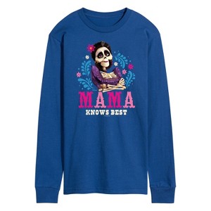 Men's Disney Imelda Mama Knows Best Long Sleeve Graphic T-Shirt - Royal Blue - X-Large - 1 of 4