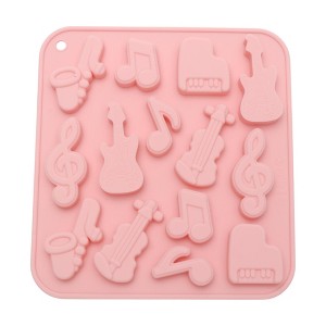 Unique Bargains Chocolate Mould 14-Cavity Musical Note Candy Mould Hand Wash 6.38"x5.94"x0.43" 1 Pc - 1 of 4