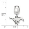 Black Bow Jewelry Sterling Silver Southern Methodist Mustangs NCAA Bead Charm - 3 of 4