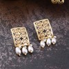 SOHI Women's Antique Gold The Nadira Drop Earrings - 2 of 4