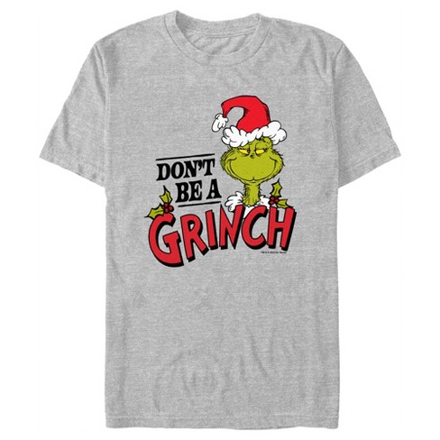 Men's Dr. Seuss Christmas Don't Be a Grinch T-Shirt - Athletic Heather - 2X  Large