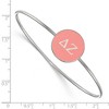 Black Bow Jewelry Sterling Silver Delta Zeta Greek Life Bangle Bracelet 7 Inch - 2 of 3