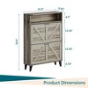 CuisinSmart, Shoe Cabinet with 2 Flip Drawers, Narrow Freestanding Shoe Storage Cabinet for Foyer, Hallway, Shoe Rack, Retro Gray - 2 of 4