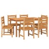 vidaXL Patio Dining Set Garden Outdoor Dining Table and Chairs Solid Teak Wood - 55.1" Table Length 6x Chair + Table 6 Items - 3 of 4