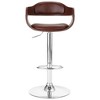 vidaXL Bar Stool Brown Faux Leather - 2 of 4