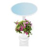 Ornate Cast Aluminum 40" Bird Bath with Planter - White - Oakland Living: Elegant Garden & Patio Decor - 3 of 4