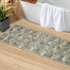 Washable Distressed Floral Print Bedroom Rugs, Retro Accent Non Slip Oriental Floor Carpet for Living Room Dining Room - 4 of 4