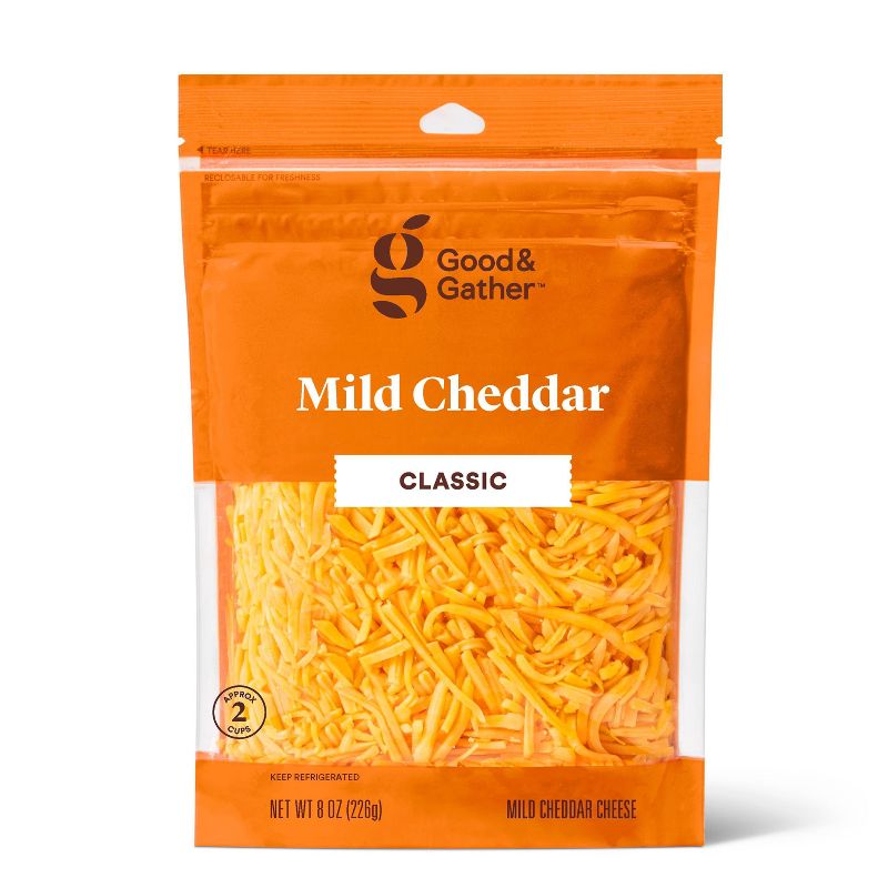 Shredded Mild Cheddar Cheese - 8oz - Good & Gather&#8482;, 1 of 5