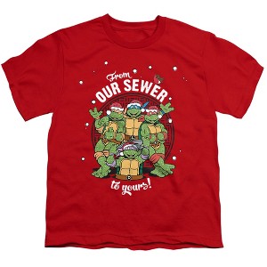Boys' Teenage Mutant Ninja Turtles Merry Christmas From Our Sewer T-Shirt - 1 of 4