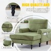 Modern Chenille Chaise Lounge Recliner, Oversized Single Sofa with Side Pockets for Living Room Bedroom-3irtyhousy - 2 of 4