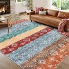 Washable Area Rugs Large Rug with Non-Slip Backing, Geometric Rug Stain-Resistant Accent Carpet Soft Low Pile Carpet for Bedroom - 2 of 4