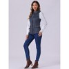 INSPIRE CHIC Women's Buttoned Sleeveless Faux Suede Utility Vest with Cargo Pocket - 3 of 4