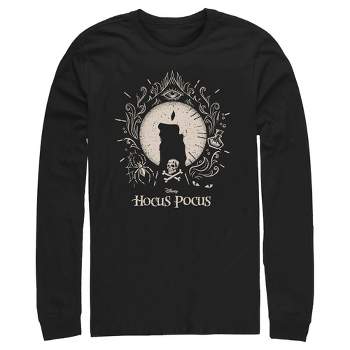 Men's Hocus Pocus Black Flame Candle Long Sleeve Shirt