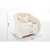 Grungis 29.92'' W Swivel Accent Chair with Teddy Upholstery,Pumpkin-Shaped Swivel Chairs,Sofa Chair for Bedroom,Reading Room - 3 of 4