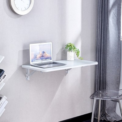 Wall Mounted Fold Table, Fold Down Desk, Small Spaces/Workbench/Garage/Shed/Home Office/Laundry Room/Home Bar/Kitchen/Dining Room