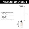 DORESshop 1-Light Modern Matte Black Island Pendant Light Rustic Farmhouse Industrial Hanging Light for Kitchen Dining 2 Pack - 4 of 4