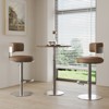 Spruce&Spring Modern Adjustable Swivel Bar Stools Set Back and Arched Footrest - 2 of 4