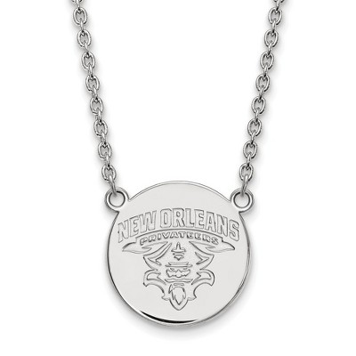 Black Bow Jewelry Sterling Silver New Orleans Privateers NCAA Necklace 18 Inch