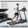 3HP Folding Treadmill 300 lb Capacity, 3-Level Manual Incline, 0.6–7.5 MPH, 64 Programs, FitShow App, Bluetooth Speakers, LED Display - 4 of 4