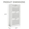 VECELO 3-Shelf Shoe Cabinet Storage for Entryway with 3 Flip Drawers Slim Hidden Free Standing Organizer, White - 2 of 4