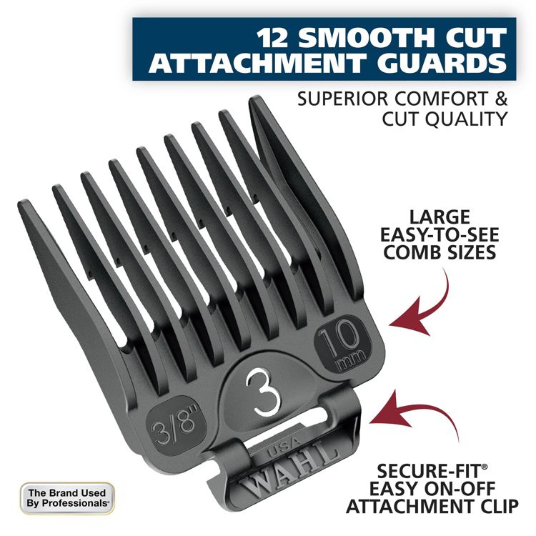 Wahl Lithium Ion Pro Haircutting Kit with Rechargeable Cordless Hair Clipper and Battery Touch Up Hair Trimmer, 6 of 10