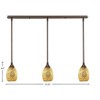 Toltec Lighting Any 3 - Light Chandelier in  Bronze with 5" Gold Fusion Shade - 2 of 2