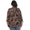 White Mark Plus Size Paisley Button Front Tunic Top - 3 of 4