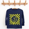 The Juniper Shop SmileyWorld Checkered Lightning Distressed Youth Long Sleeve Tee - 2 of 4
