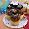 Mercer University Secondary Logo Heart Love Cupcake Picks Toppers Decoration Set of 6 - 4 of 4