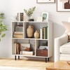 Tangkula 2PCS 4 Cubby Open Bookcase 3-Tier Freestanding Bookshelf w/ Detachable Metal Legs - 3 of 4