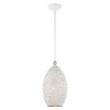 Livex Lighting Charlton 1 - Light Pendant in  White/Brushed Nickel - 4 of 4
