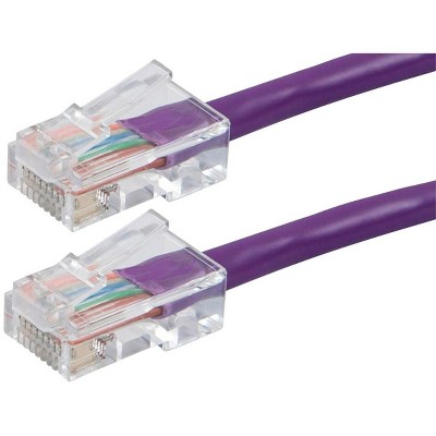Monoprice Cat5e Ethernet Patch Cable - 10 Feet - Purple, RJ45, Stranded, 350Mhz, UTP, Pure Bare Copper Wire, 24AWG - Zeroboot Series