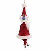 De Carlini Italian Ornaments 8.0 Inch Hollydance Sparkle Claus Christmas Tree Ornament , Christmas Decor Glittered Santa (1PC) - 4 of 4