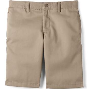 Lands' End School Uniform Kids Cotton Plain Front Chino Shorts