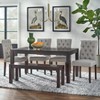 Set of 2 Annie Tufted Dining Chairs Gray - Buylateral: Upholstered Parsons Style, Rubberwood Frame - 3 of 3