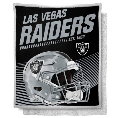 NFL Las Vegas Raiders New School Mink Sherpa Throw Blanket