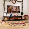 Famapy Black TV Stand with Electric Fireplace,3-Level Heating +Transparent Crystal,Glass-Door Storage,Living Room Holiday Decor & Heater - 4 of 4