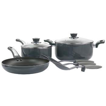 Formal Gray Healthy Nonstick Ceramic 7 Pcs Frying Pan, Saucepan, Pots – Bi  Ace Cook