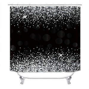White Spots Pattern Shower Curtains for Bathroom Waterproof Fabric Bath Curtain Durable Soft Stylish Bathroom Decor 72x72 Inch - 1 of 1
