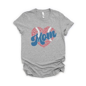 Simply Sage Market Women's Baseball Mom Heart Short Sleeve Graphic Tee - 1 of 4