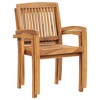 vidaXL Stacking Patio Dining Chairs 2 pcs Solid Teak Wood - 4 of 4